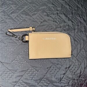 Calvin Klein Zipper Coin Purse / Wallet Keychain